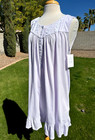 Eileen West Soft Cotton Modal Sleeveless Nightgown Sz M Lavender W  Pintucks Nwt