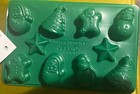 New Christmas Jello Jigglers Mold Plastic Gelatin Holiday Green Lot Of 2