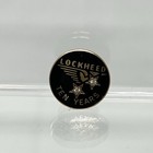 Vintage 10k Gold Enamel Diamond Lockheed 10 Years Lapel Hat Tie Service Pin 5 8 