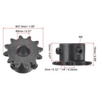 2set  25 Chain Roller Sprocket 8mm Bore 1 4  Pitch 12 Tooth Type B Sprocket