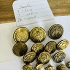 Vtg antique Us Army Great Seal Eagle Brass Buttons Scovill   Waterbury Button Co
