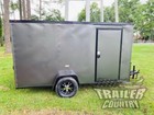 New 2026 6x12 6 X 12 V-nosed Enclosed Black Out Cargo Motorcycle Trailer W  Ramp