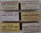M1 Carbine Wwii New Replica 50 Round Ammo Box- Set  a  With Wra  Lc    Pc Labels