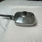 Magnalite Square Frying Pan Skillet 10    W lid Aluminum Cookware Usa 70   s