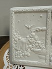Roman Inc Christening Baptism Baby Photo Frame White Bisque Porcelain