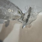 Set Of 4 Vintage 8oz Etched Crystal Footed Water Goblets Iced Tea