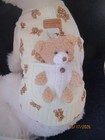 Dog Clothes So Cute Size Small  Print With Teddy Bear Doll    Doll On Top Sz S