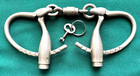 Antique Marlin Firearms Co Handcuffs Bottleneck   Operable Key     Early 1900s