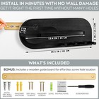 Black Solid Wood Mail And Key Holder For Wall Decorative Display - Includes M   