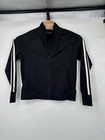 Athleta Hybrid Jogger Set S 386273-  Set Black Side Striped Ziper  Pocket Front