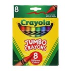 Pack Of 6x Crayola Jumbo Crayons  8 Count Box - Easy To Hold For Toddlers