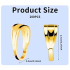 200 Pcs Pinch Bail For Jewelry Making  Bails 3x7x2 7mm  Gold