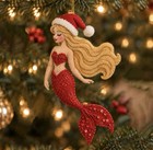 Scarlet Siren Diy Felt Ornament Kit Embroidered   Sequin Christmas Mermaid New