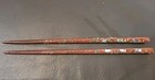 Vintage Japanese Chopsticks Abalone Mop Inlaid Lacquer Chopsticks 