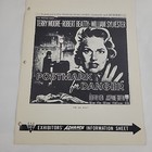 Postmark For Danger Rko Promo Sheet 1955 Film Noir Mystery Thriller 8x11 Classic