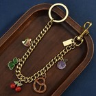 This Gold-tone Coach Motif Chain Bag Charm