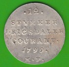 Denmark Silver Coin 1 15 Speciedaler 1799 Uncirculated Near Mint Nswleipzig