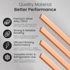 Pcs Brazing Rods Aws Bcup-5 15  Silver Solder Phos Copper Brazing Alloy Flat 42