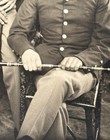 Pre Ww1 Photo Usmc Armed Marine Krag Rifle Bayonet Swagger Stick Mills Belt Ega