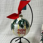 Coton Colors Happy Everything Balsam And Berry Merry Merry Glass Ornament Nwt