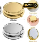 2pcs Mini Pill Box 2  Portable Travel Medicine Pill Case Small Metal Pills Conta