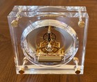 Vintage 1980 s Seiko Quartz Lucite Quartz Skeleton Desk   Mantle Clock - Works