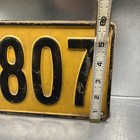 Vintage Heavy Steel License Plate