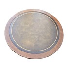 Vtg Mahogany Drum Table Leather Saber Legs Brass Feet 26    Round Top 27  Tall