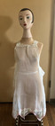 Vintage Handmade Organza  Lace And Crochet Hostess Full Apron From 1950 s Unused