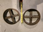 Vtg Matching Industrial Cart Cast Iron 8  Wheels