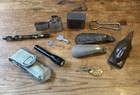 Vintage Junk Drawer Metal Collectibles Lot - Lighter Keys Fountain Pen Duck 