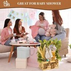 1pc Wooden Baby Shower Crate-with Handle ideal Gift Basket For Newborn   Parents