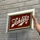 Vintage 1950s Schlitz Beer Lighted Advertising Bar Sign Everbrite Milwaukee