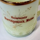 Norridgewock  Maine Me Uranium Antique Custard Glass Souvenir Trinket  Mug Cup