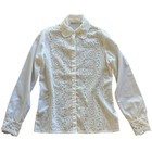 Vintage 1970s Boho Collared Button Up Shirt Blouse
