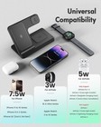 Wireless Charger Iphone Charging Station  3 In 1 Stand Multiple Black 