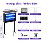 Solar Bug Zapper Outdoor Mosquito Zapper 4500v Waterproof Rechargeable Fly Zappe