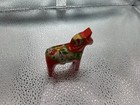 Vtg Nils Olsson Hand Carved   Painted Wood Dala Horse Figurine 3   