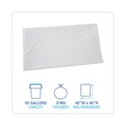 Boardwalk W4046x 45 Gal  Linear Low Density Can Liners - White  100 carton  New