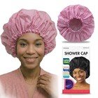 Super Jumbo Shower Cap     Comfortable Elastic Band  100  Waterproof Hair Cap F   