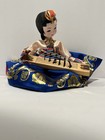 Vintage Korean Doll Blue Hanbok Playing Gayageum Music Instrument 