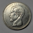 1866 Guatemala Silver Peso World Crown Coin Genuine Light Cleaning  t822
