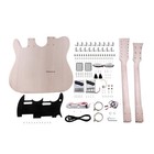 Tele Style Double Neck Diy Electric Guitar Kit Basswood Body Hard Maple Neck Cr