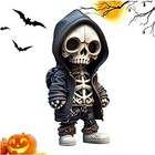 Cool Skeleton Figurines Halloween Skull Doll Statue Craft Desk Ornament