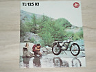 1974 Honda Tl125-k1 Trials Off Road Sales Brochure flyer poster Oem Mint