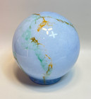 1930 Bohemian Loetz Art Deco Blue Cased Marbled Slag Glass Lamp Shade Globe Ball