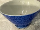 Antique Small Japanese Blue Glazed Porcelain Tea Cup With Stand