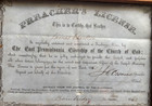 1860 Preacher   s License Church Of God East Pennsylvania Religious Document