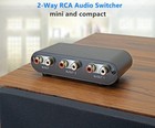 2-way Rca Stereo Audio Switch Input Signal Source Switcher 2-way Audio Switch