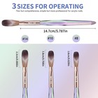 3pcs Acrylic Nail Brush Set Size 8 10 14  Professional 3 Brush  Colorful